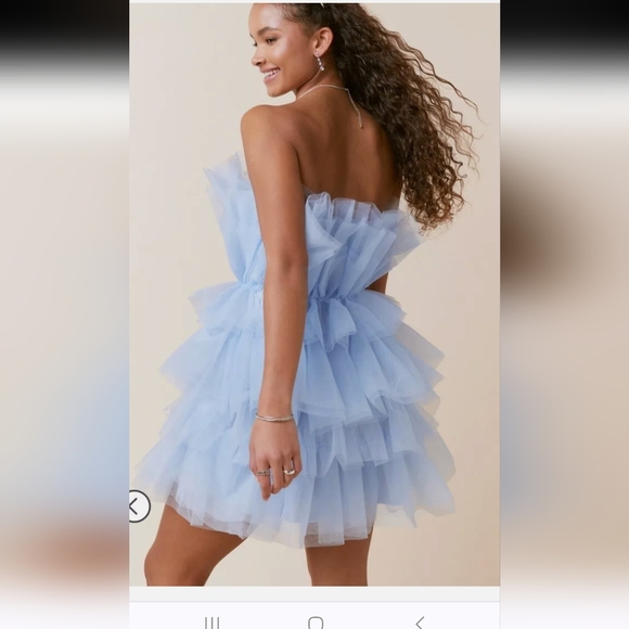 Francesca's Suzie Tulle Dress light blue - Picture 4 of 5